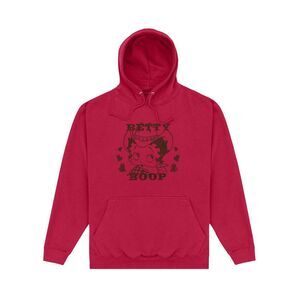 Betty Boop Unisex Adult Cowgirl Hoodie / Red Hot Chilli